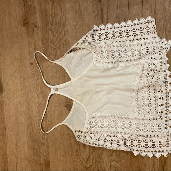 Rip Curl White Lace Trim Tank Top - Picture 12 of 12